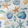 Hand Drawn Starfish Shells Fis Waterproof Canvas