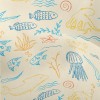 Colorful Hand-Painted Ocean Wo Lightweight Performance Linen