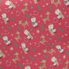 Reindeer And Santa Claus Midweight Cotton Poplin