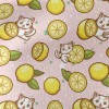 Cartoon Lemon And Cat Waterproof Canvas