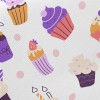 Purple Strawberry Cupcake Twill