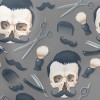 Barber Shop Supplies And Skull Stretch Ponte