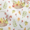 Watercolor Berry Leaves Basket Dobby
