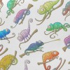 Funny Cartoon Chameleon Twill