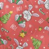 Cartoon Christmas Rabbit Illus Stretch Ponte