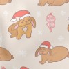 Brown Christmas Bunny Stretch Ponte