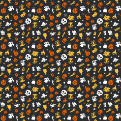 Cute Color Block Pumpkin Witch