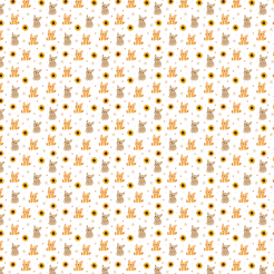 Cute Puppy And Sunflowers