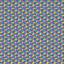 Cute Cat With Bright Colors