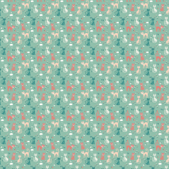 Colorful Cats And Flowers