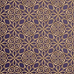 Golden Floral Floor Tiles