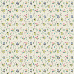Colorful Owls And Flowers