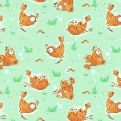 Chicken Chasing Earthworm