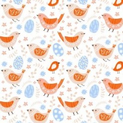 Easter Eggs And Patterned Bird