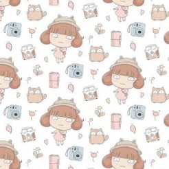 Cat And Girl Go On A Trip