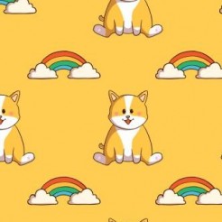 Rainbow And Corgi