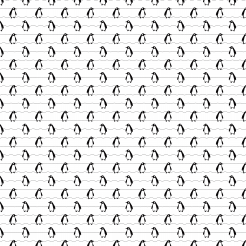 Simple Black And White Penguin