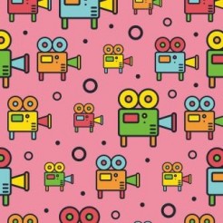 Colorful Movie Camera