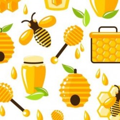 Bees Collecting Honey