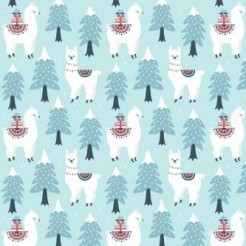 Christmas Tree And Alpaca