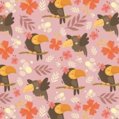 Parrot And Flowers