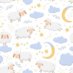 Sheep Flying Across The Starry