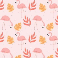 Flamingo And Dead Leaves