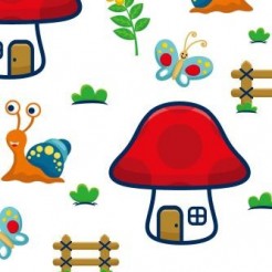 Snail And Butterfly Big Mushro