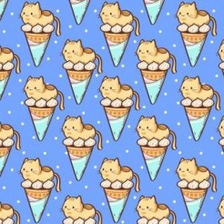 Popsicle Cone And Kitten