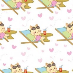 Beautiful Cat Loves Vacation