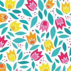 Abstract Tulips And Leaves