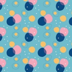 Pink Blue Circle Geometry