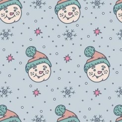 Snowman Head In Fur Hat