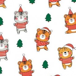 Happy Tiger Celebrates Christm