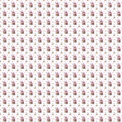 Hand Drawn Plum Cake And Cat