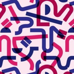 Two-color Curved Lines