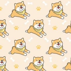 Lazy Shiba Inu With Tongue Sti