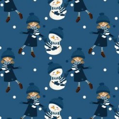 Dancing Girl Snowman