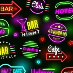 Fluorescent Food Text Light