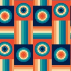 Psychedelic Lines Round Shape