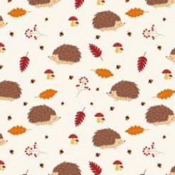 Hedgehog Foraging In Autumn