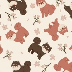 Cute Serious Akita Dog