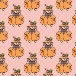 Pug In Pumpkin Outfit
