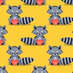 Striped Raccoon Heart