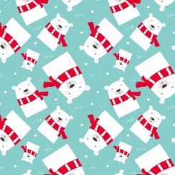 Striped Scarf Polar Bear