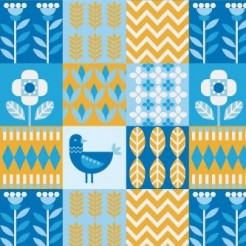 Funny Geometric Birds And Flow