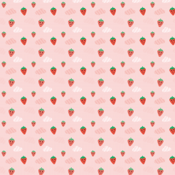 Hand Drawn Strawberry And Clou