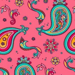 Pink Indian Style Paisley Flow