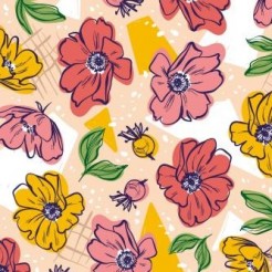 Bright Large Flowers