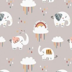 Elephants Take A Walk On A Rai